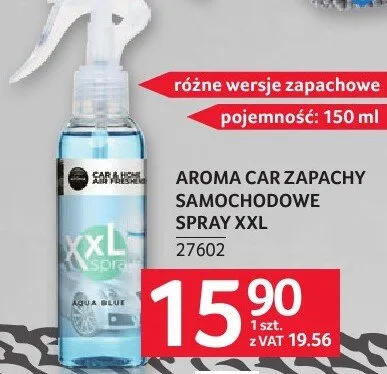 Zapachy samochodowe Aroma Car spray XXL różne wersje zapachowe promocja w Selgros