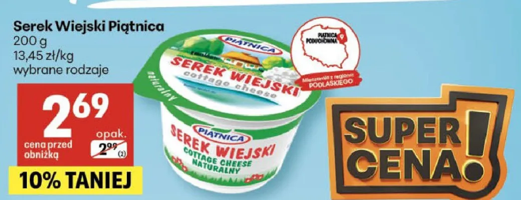 Serek wiejski promocja w Delikatesy Centrum