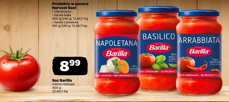 Sos Barilla Basilico promocja w Netto