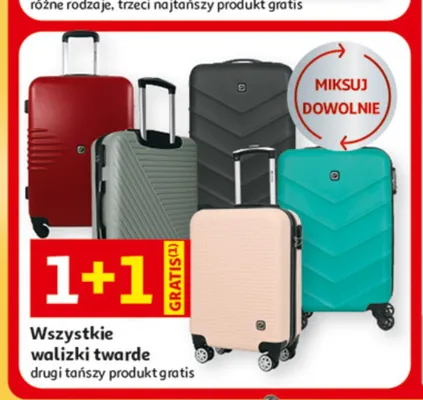 Walizki twarde promocja w Auchan