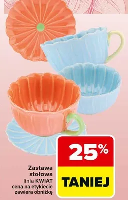 Zastawa stołowa linia KWIAT promocja w Carrefour