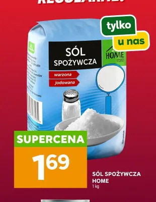Sól spożywcza Home Food warzona jodowana promocja w Stokrotka