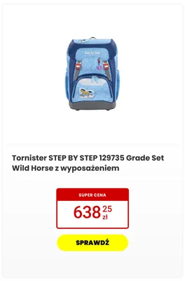 Tornister STEP BY STEP Grade Set Wild Horse z wyposażeniem promocja w Media Expert