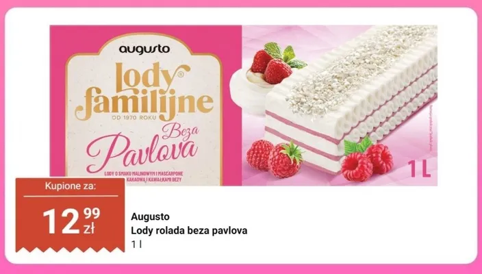 Lody rolada beza pavlova Augusto promocja w Dino