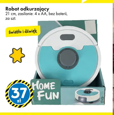 Robot odkurzający 21 cm Home Fun promocja w Tedi
