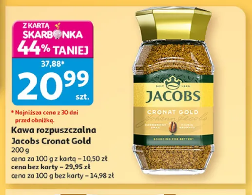 Kawa rozpuszczalna Jacobs Cronat Gold promocja w Auchan
