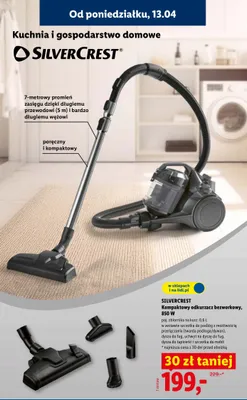 Kompaktowy odkurzacz bezworkowy, 850W Silvercrest promocja w Lidl