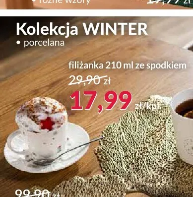 Filiżanka ze spodkiem Winter 210 ml promocja w Salony Agata