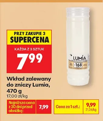 Wkład zalewany do znicza promocja w Biedronka