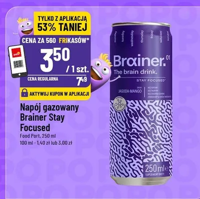 Napój gazowany Brainer Stay Focused promocja w POLOmarket