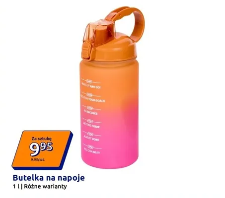 Butelka na napoje różne warianty promocja w Action