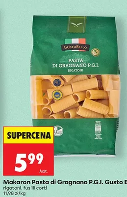 Makaron pasta di gragnano P.G.I. rigatoni promocja w Biedronka