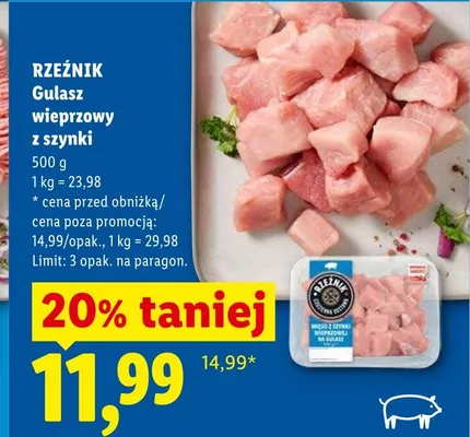 Gulasz wieprzowy z szynki Rzeźnik promocja w Lidl