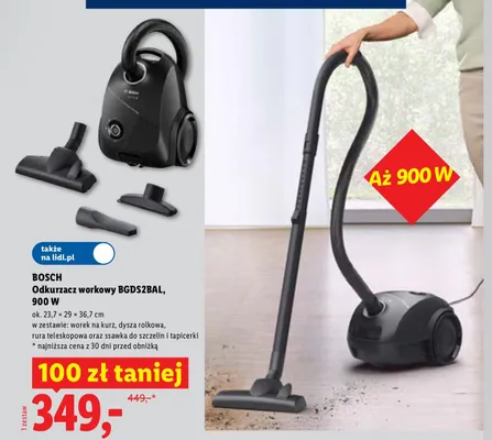 Odkurzacz workowy Bosch promocja w Lidl