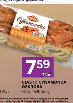 Ciasto Cynamonka Oskroba promocja w Stokrotka