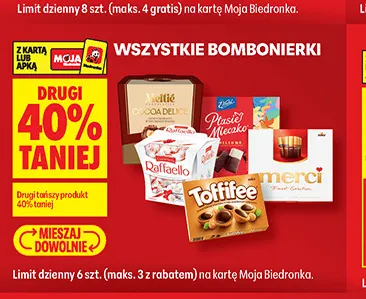 Bombonierki promocja w Biedronka