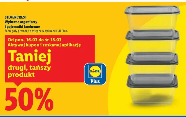 Wybrane organizery i pojemniki kuchenne promocja w Lidl