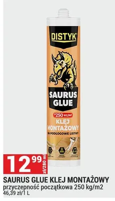 Klej SAURUS GLUE KLEJ MONTAŻOWY promocja w Merkury Market