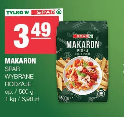Makaron SPAR promocja w SPAR