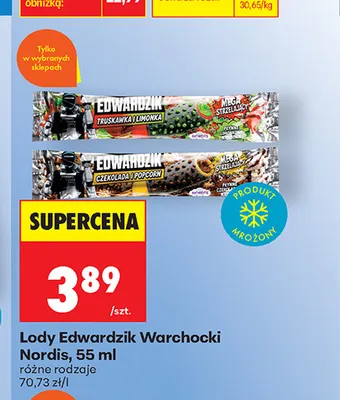 Lody Nordis Edwardzik czekolada i popcorn promocja w Biedronka