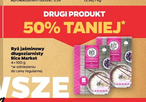 Ryż jaśminowy długoziarnisty Rice Market 4-pak promocja w Netto