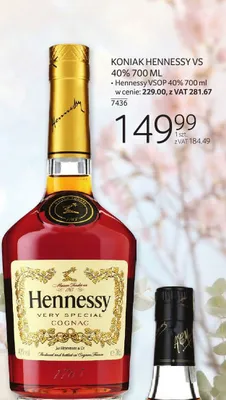 Koniak HENNESSY VS 40% 700 ML promocja w Selgros
