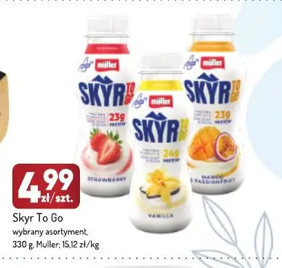 Skyr To Go truskawkowy Müller promocja w Avita