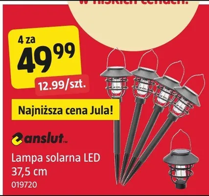 Lampa solarna LED Anslut 37,5cm promocja w Jula