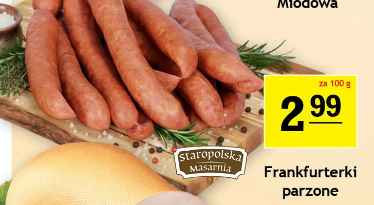 Frankfurterki parzone Staropolska Masarnia promocja w Gram Market