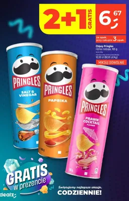 Chipsy Pringles Salt & Vinegar promocja w Dealz