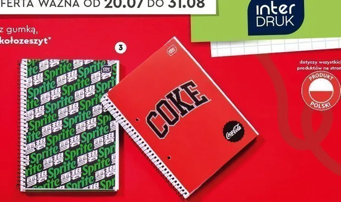 Kołozeszyt A5/80 Interdruk Coca-Cola promocja w Biedronka