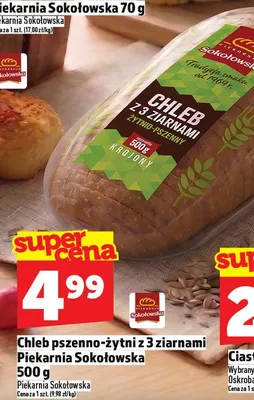 Chleb pszenno-żytni z 3 ziarnami promocja w TOPAZ