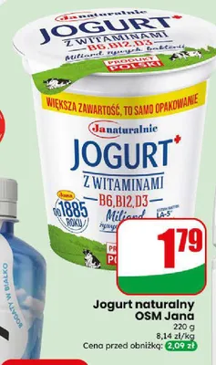 Jogurt naturalny OSM Jana promocja w Dino