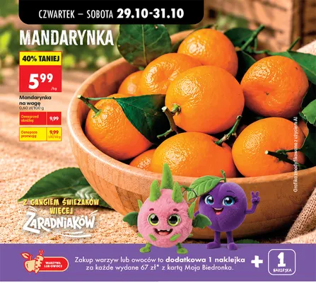 Mandarynki promocja w Biedronka