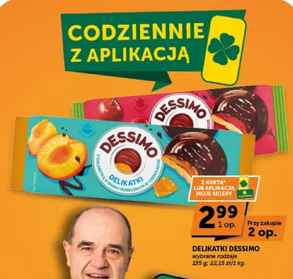 Delikatki Dessimo z galaretką o smaku wiśniowym promocja w Euro Sklep