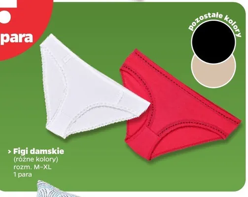 Figi damskie m-3xl promocja w Netto