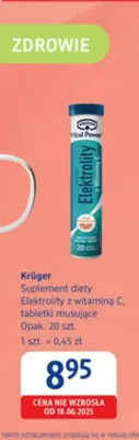 Suplement diety Krüger Elektrolity z witaminą C promocja w Drogerie DM