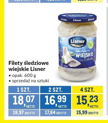 Filety śledziowe wiejskie Lisner promocja w Makro