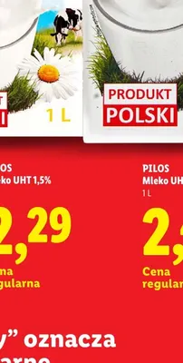 Mleko UHT Pilos 1,5% promocja w Lidl