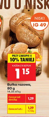 Bułka razowa promocja w Biedronka