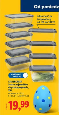Zestaw pojemników do przechowywania XXL promocja w Lidl