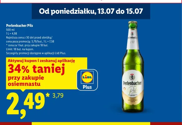 Piwo Perlenbacher Pils promocja w Lidl