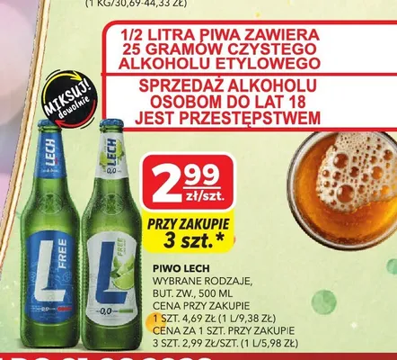 Piwo Lech Free promocja w Top Market