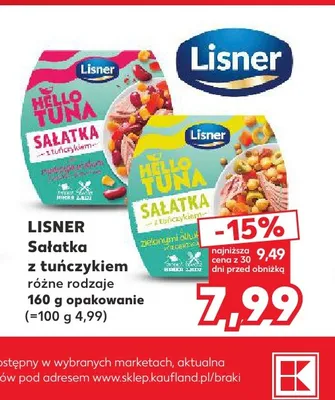 Sałatka z tuńczykiem Lisner promocja w Kaufland