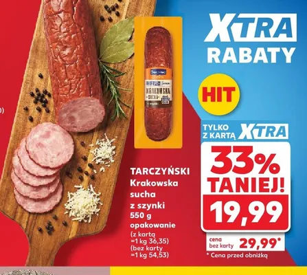 Krakowska sucha z szynki Tarczyński promocja w Kaufland