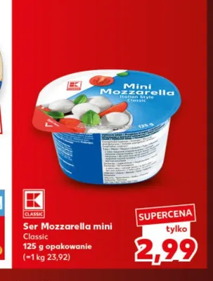Ser Mozzarella mini Classic K-Classic promocja w Kaufland