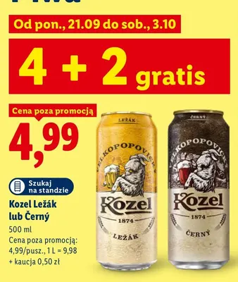 Piwo Kozel Černý promocja w Lidl