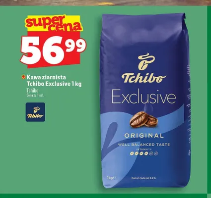 Kawa ziarnista Tchibo Exclusive promocja w TOPAZ
