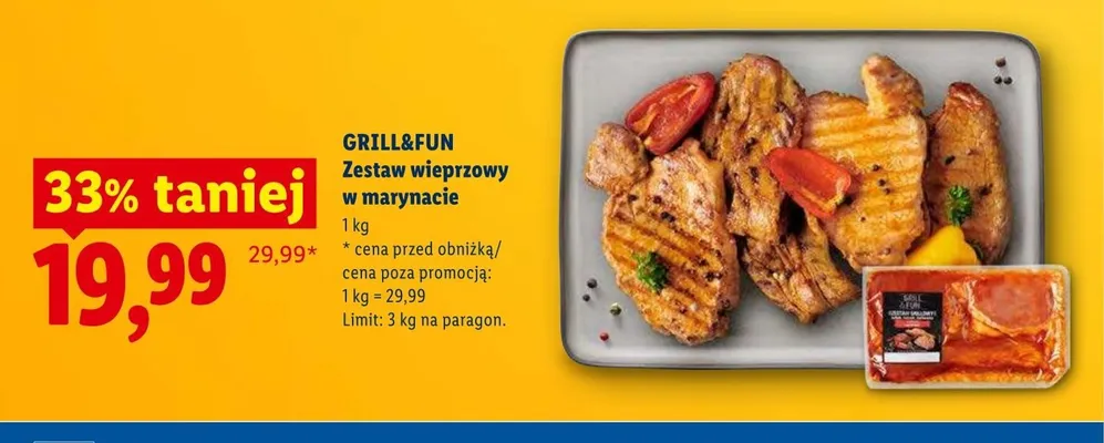 Zestaw wieprzowy w marynacie Grill&Fun promocja w Lidl