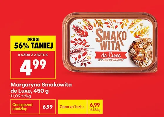 Margaryna de Luxe promocja w Biedronka